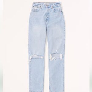 Abercrombie and Fitch Curve Love Ultra High Rise 90s Straight Jean